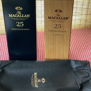 The MACALLEN 25 empty wooden box